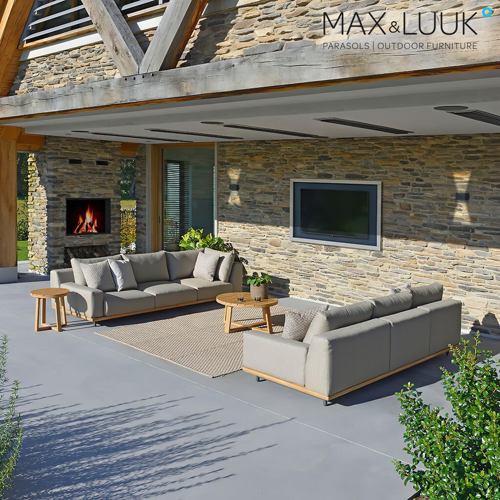  Max & Luuk Lounge Sofa Mit Polstern Und Zwei Armlehnen - Luke 3-Sitzer