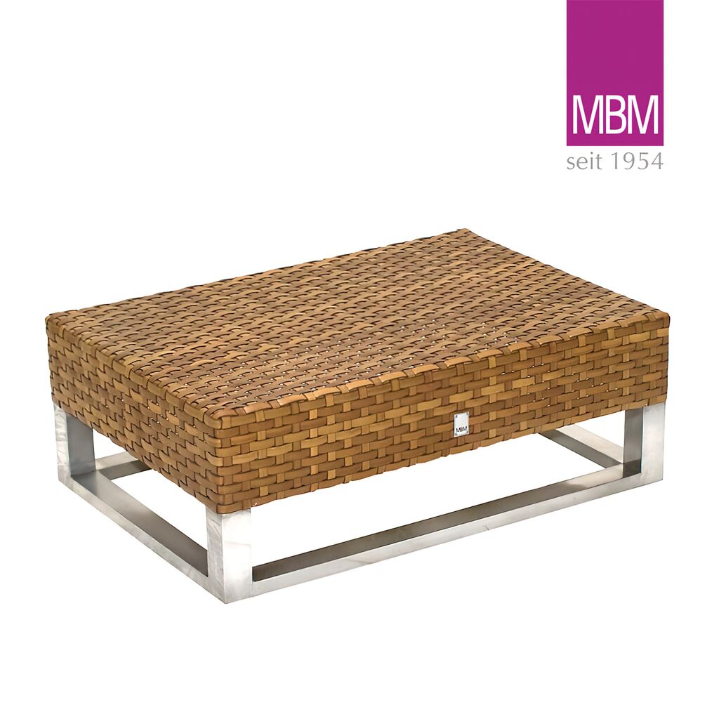  MBM Loungetisch Aus Alu & Polyrattan - 60x87cm - Eckig - Loungetisch Madrigal