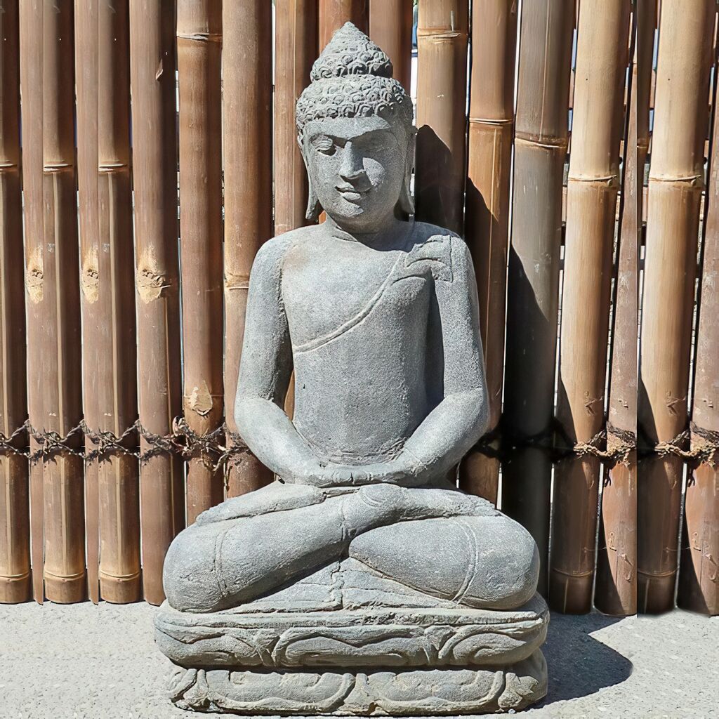  Medidative Buddha Plastik Für Den Garten