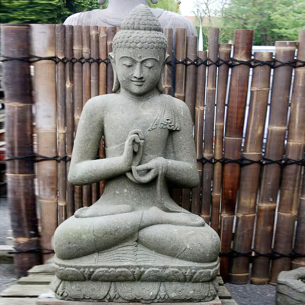  Meditative Buddha Figur - Unikat Handarbeit - Kuching