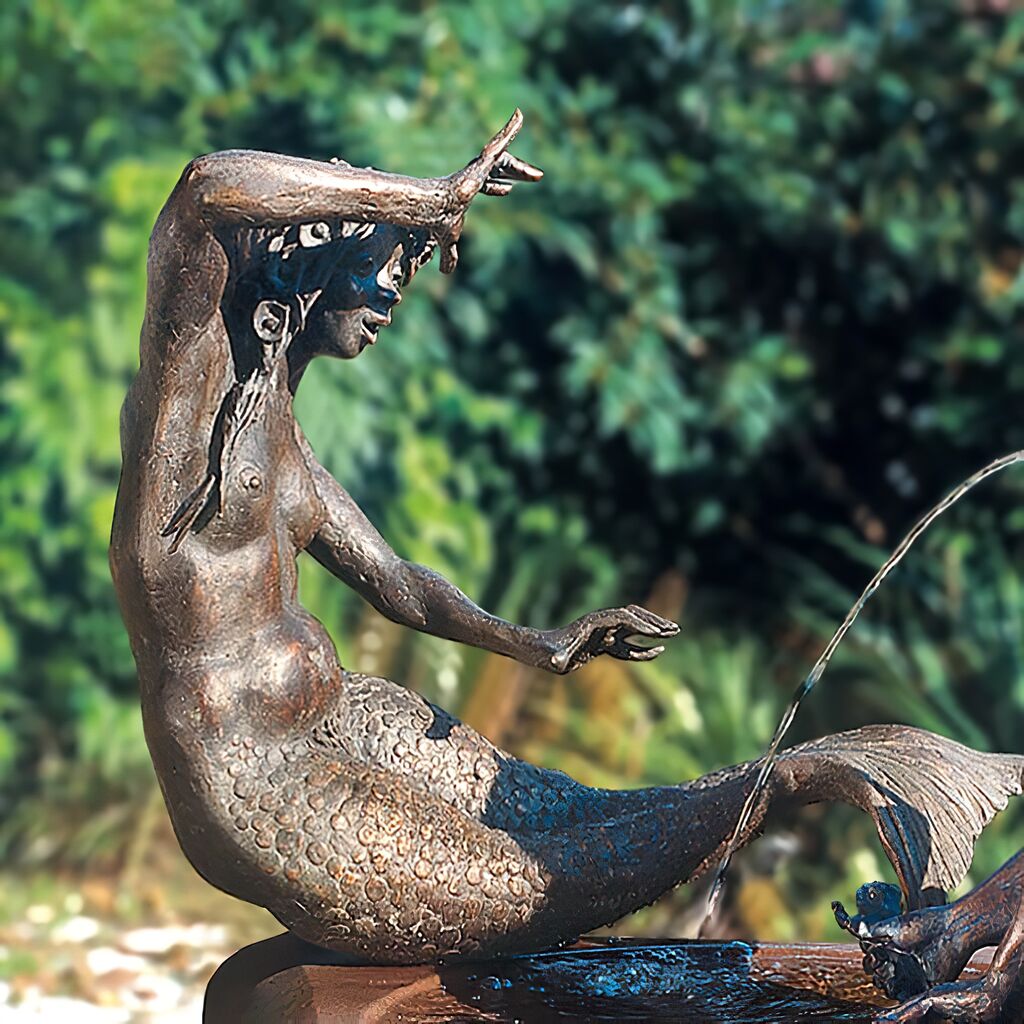  Meerjungenfrau Bronzefigur Aus Limitierter Edition - Die Nixe