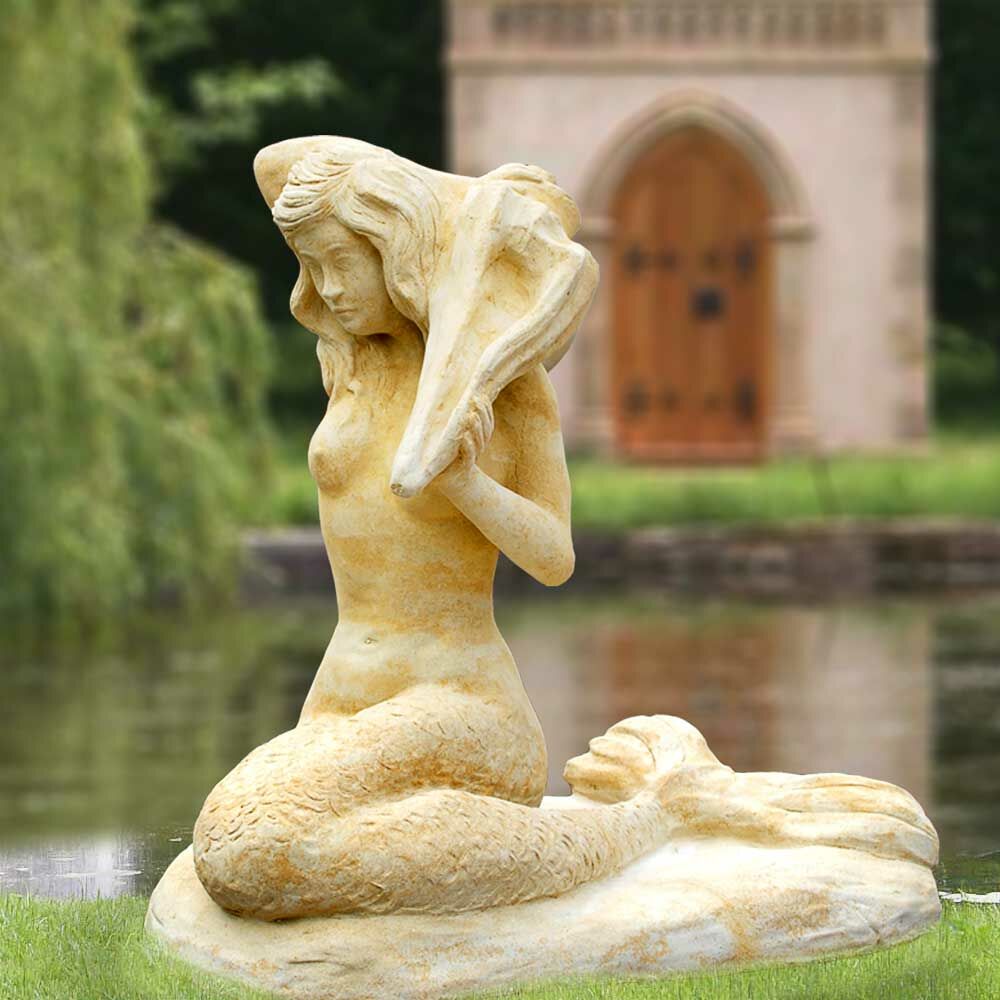  Meerjungfrau Stein Skulptur - Aria