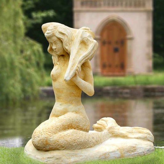  Meerjungfrau Stein Skulptur - Aria