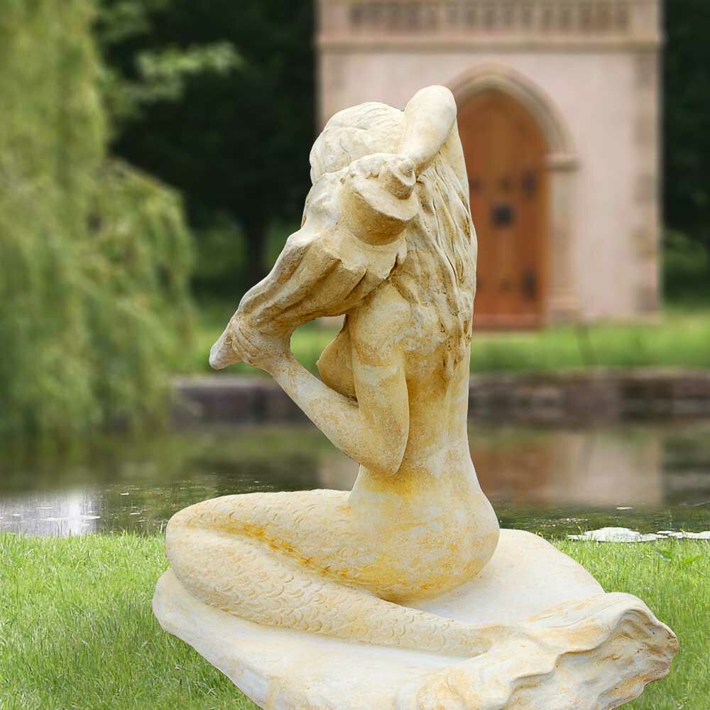 Meerjungfrau Stein Skulptur - Aria