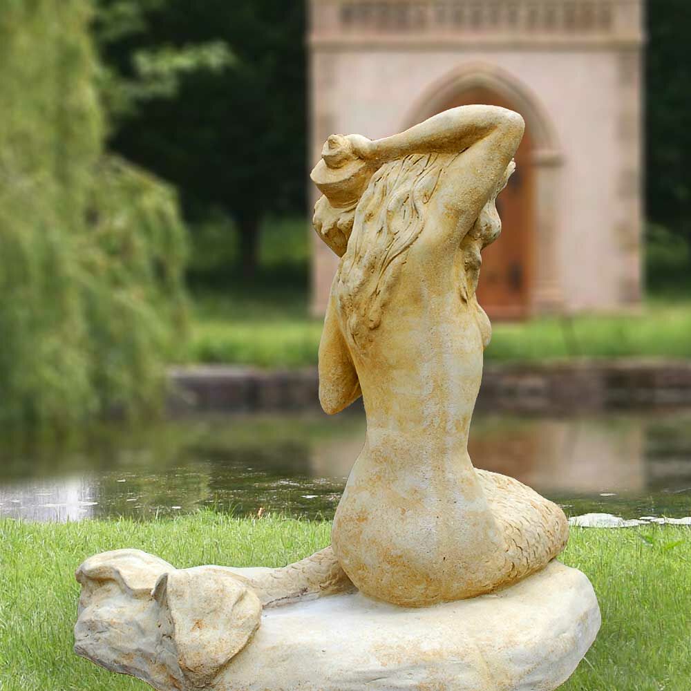  Meerjungfrau Stein Skulptur - Aria
