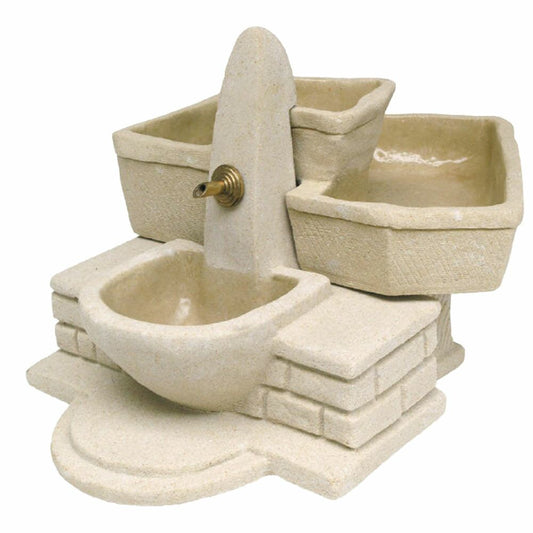  Mini Brunnen Mit Mehreren Kammern Zum Bepflanzen Aus Steinguss - Nafura