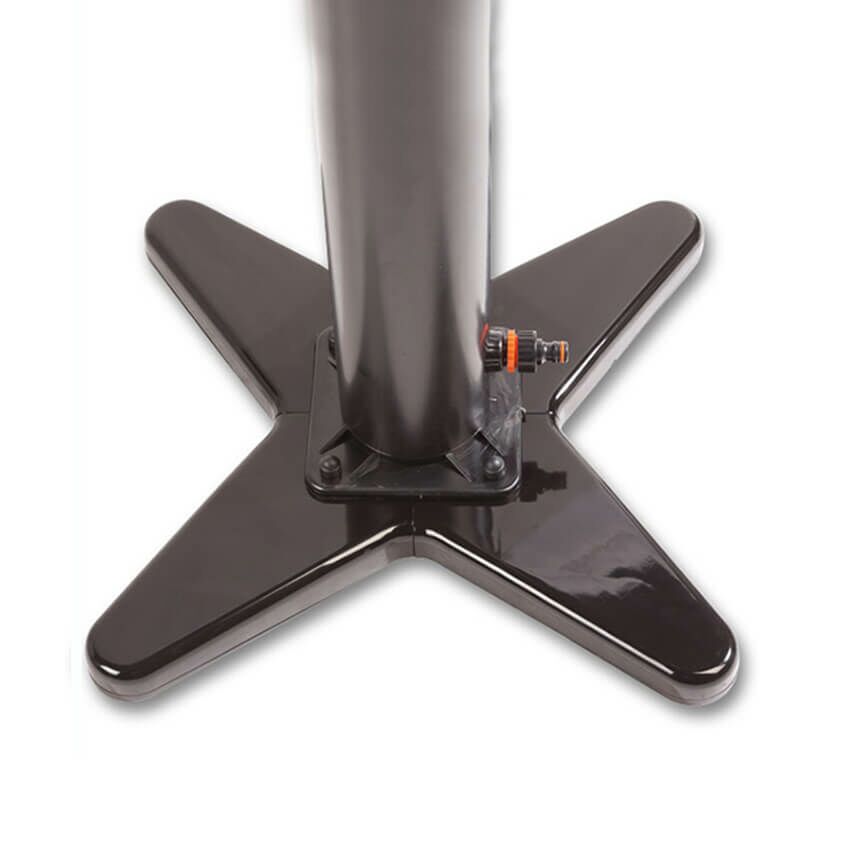  Mobile Solardusche Für Den Garten - Polypropylen - Schwarz - Flexibler Duschschlauch - 14 L Wasserspeicher - Admete