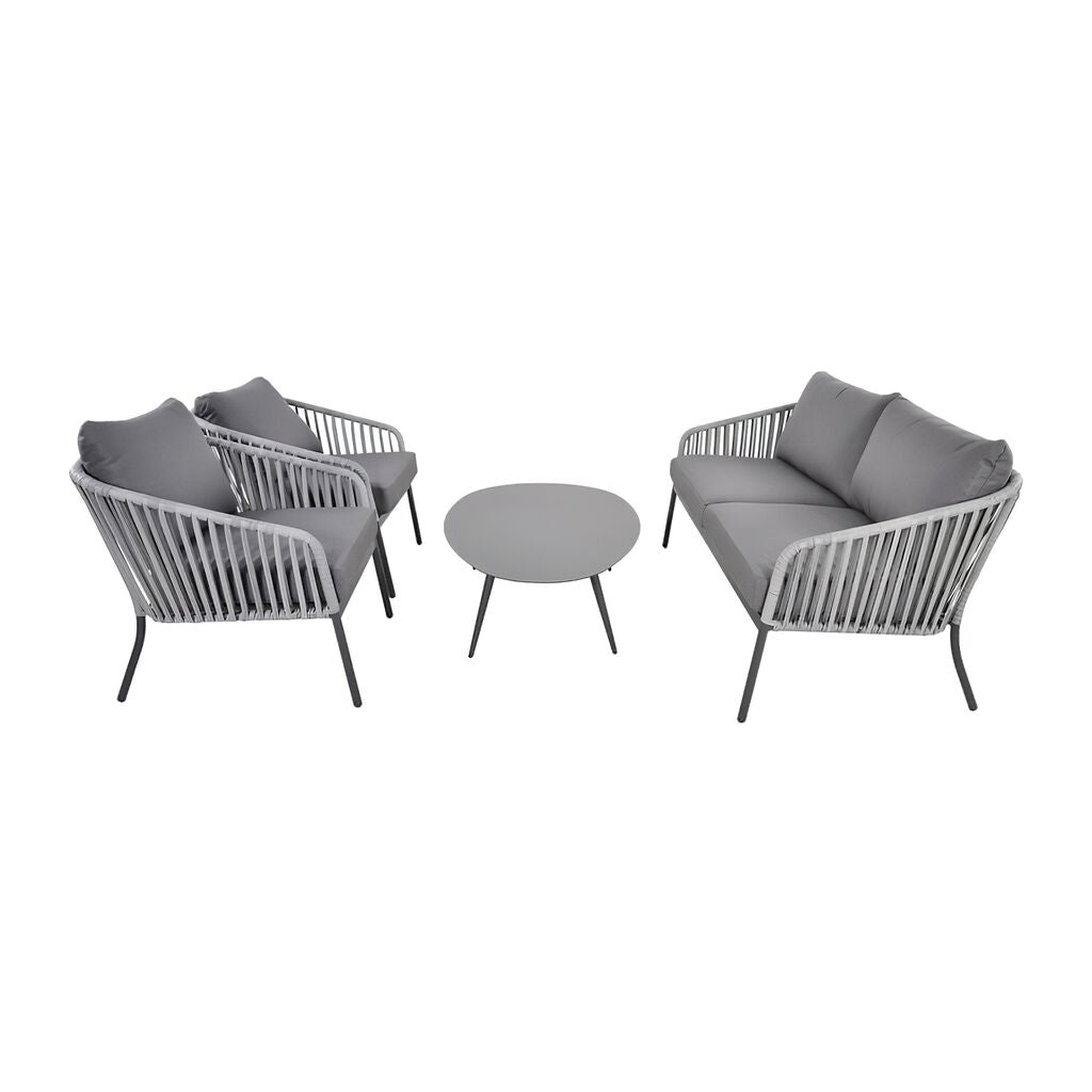  Moderne 4-Sitzer Lounge Mit Sofa Aus Aluminium - Sitzgruppe Rhona
