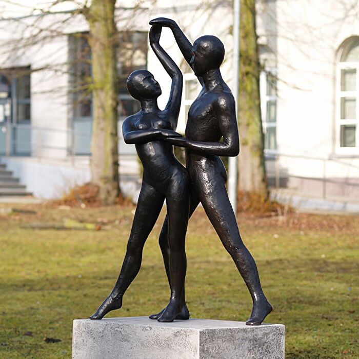  Moderne Bronze Gartenskulptur - Der Tanz