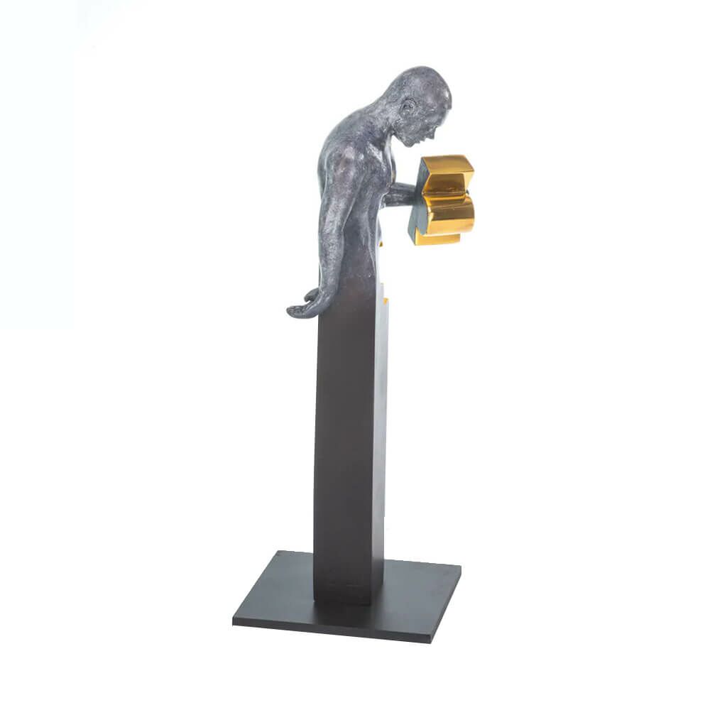  Moderne Bronze Mann-Büste Aus Künstlerhand - Eureka