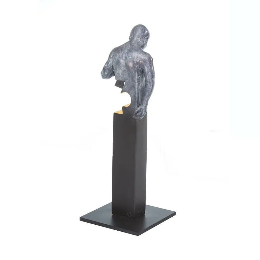  Moderne Bronze Mann-Büste Aus Künstlerhand - Eureka