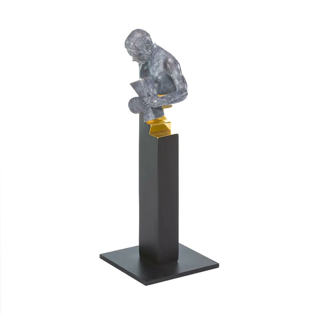  Moderne Bronze Mann-Büste Aus Künstlerhand - Eureka