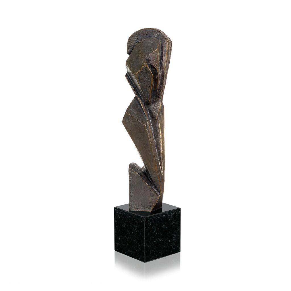  Moderne Bronzeplastik - Limitierte Künstler Kristallfigur - Vegetamorph