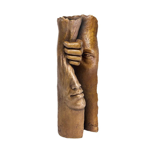  Moderne Bronzeskulptur - Vorhang Der Gedanken - Curtain