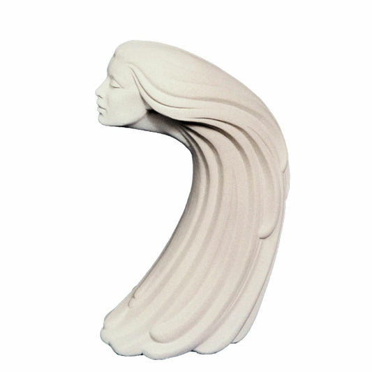  Moderne Frauenbüste Mit Langem Haar Aus Steinguss - Teibi
