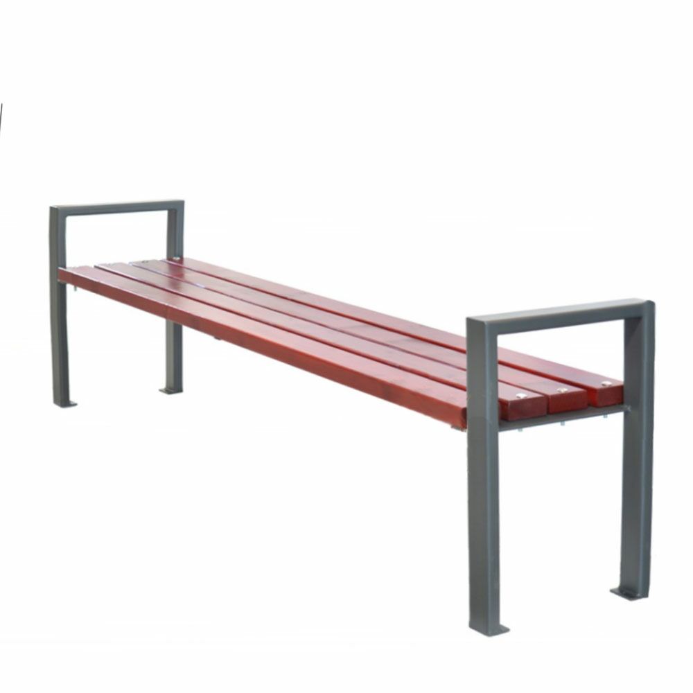  Moderne Gartenbank Mit Armlehne Aus Metall Und Holz - Frigga