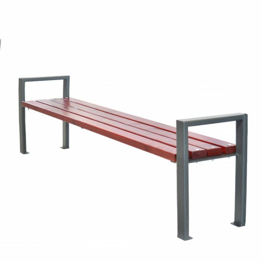  Moderne Gartenbank Mit Armlehne Aus Metall Und Holz - Frigga