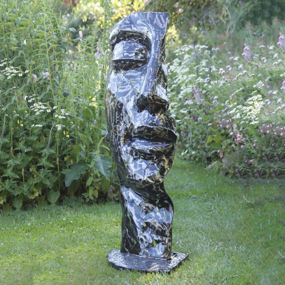  Moderne Gartenplastik Mit Halbgesicht Aus Metall - Metis