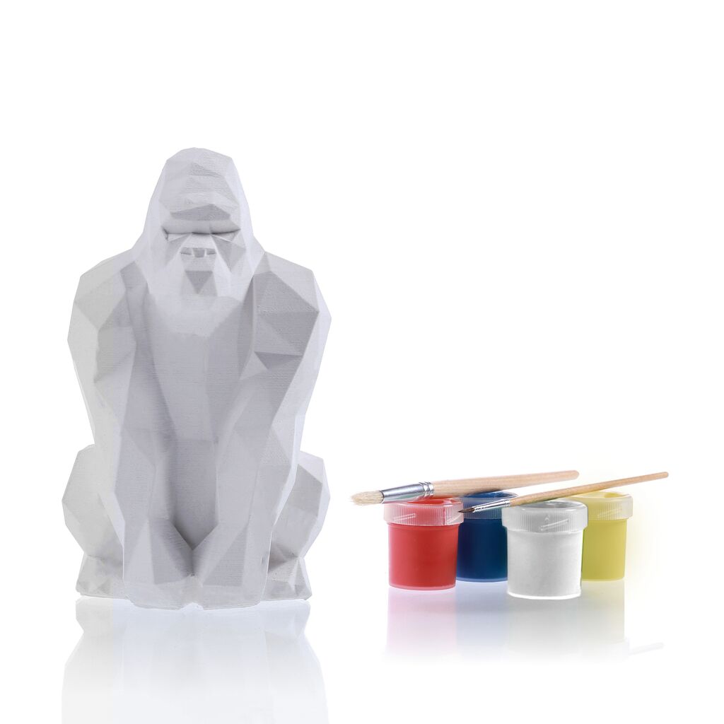  Moderne Gorilla Kinderfigur Zum Bemalen Aus Gips - Maldrick