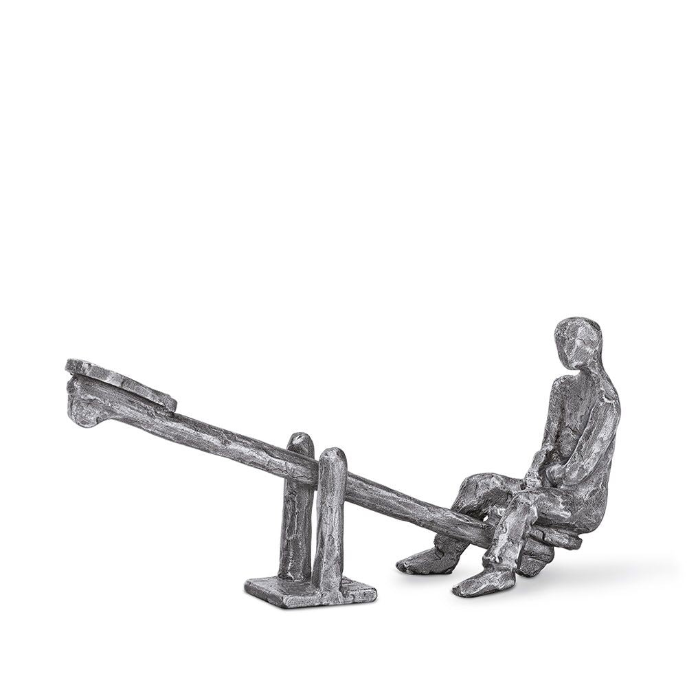  Moderne Metall Gartenskulptur - Bewegliche Wippe Mit Figur - Solus
