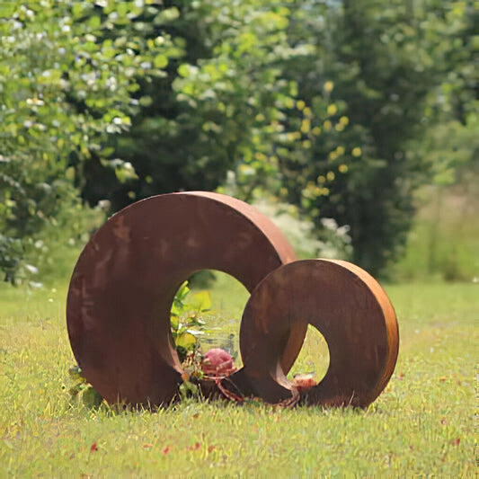  Moderne Metall Gartenskulptur - Rundes Design - Classico Circum