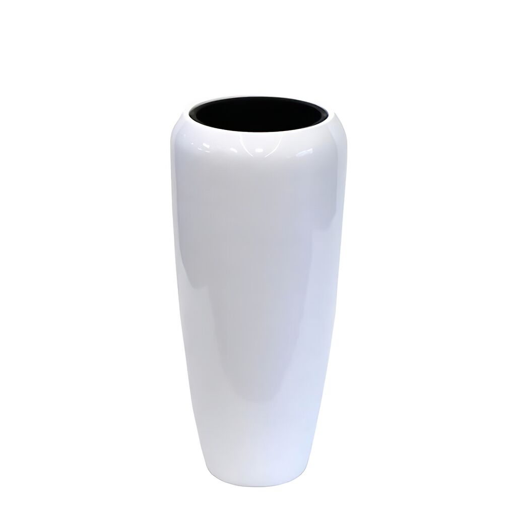  Moderne Pflanzvase Für Draußen - Weiß Glänzend - Polystone - Visso