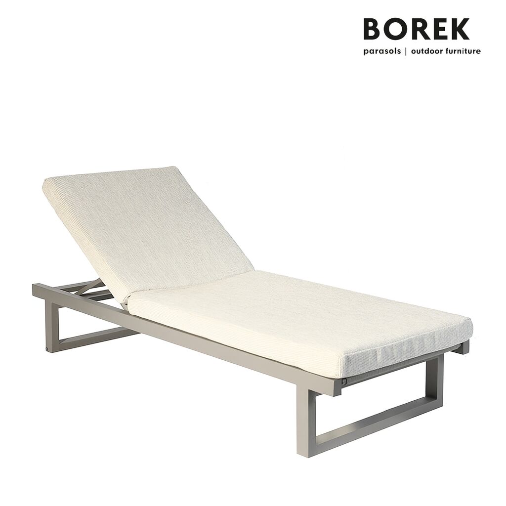  Moderne Sonnenliege Aus Aluminium Mit Verstellbarer Rückenlehne Und Rädern - Borek - Ovar Sonnenliege