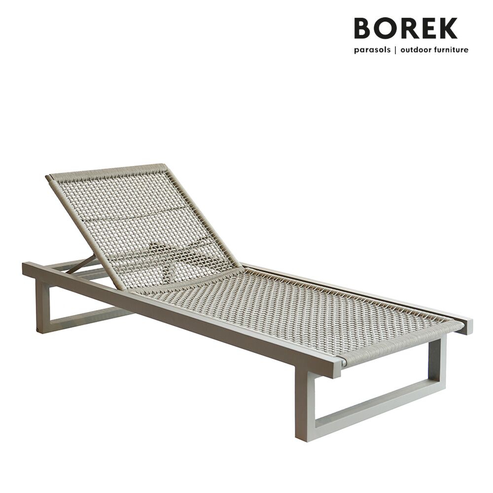  Moderne Sonnenliege Aus Aluminium Mit Verstellbarer Rückenlehne Und Rädern - Borek - Ovar Sonnenliege
