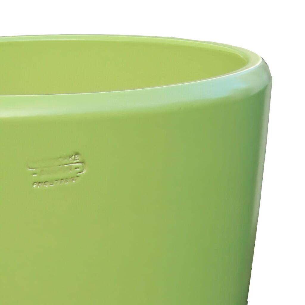 Moderne XXL Gartenvase Aus Steinzeug - Grün - Rund - Frostsicher - Elektra Viride