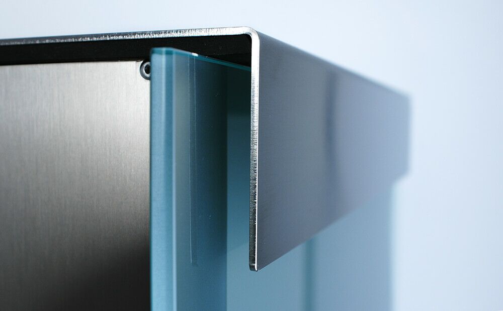  Moderner Briefkasten Aus Edelstahl & Glas - Hermes