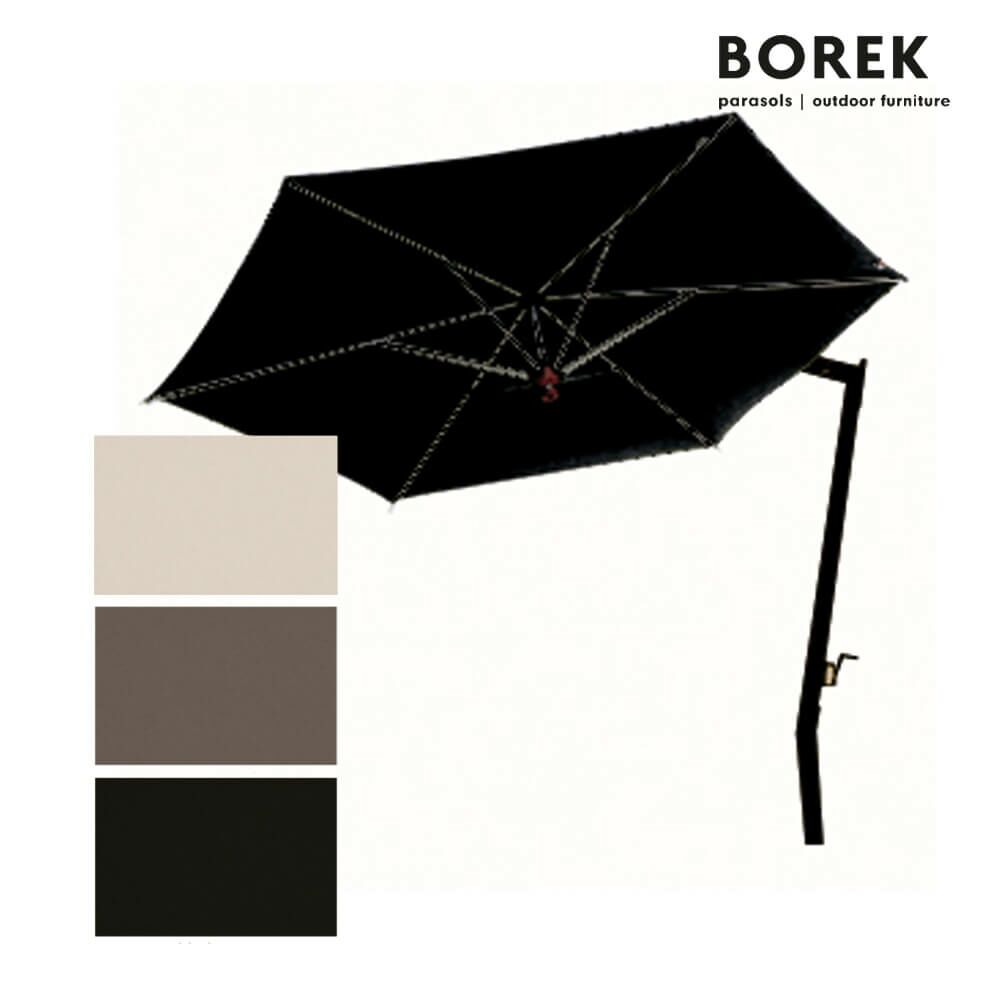  Moderner Design Ampelschirm Von Borek - Aluminium Rahmen - Mit Kurbel - Neigbar - Ischia Sonnenschirm Graphite