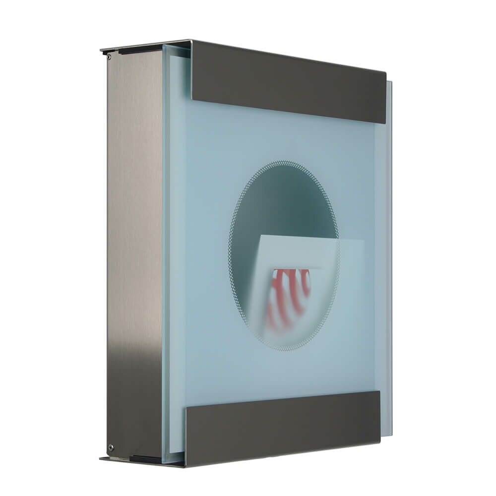  Moderner Design Briefkasten Aus Edelstahl & Glas - Demeter