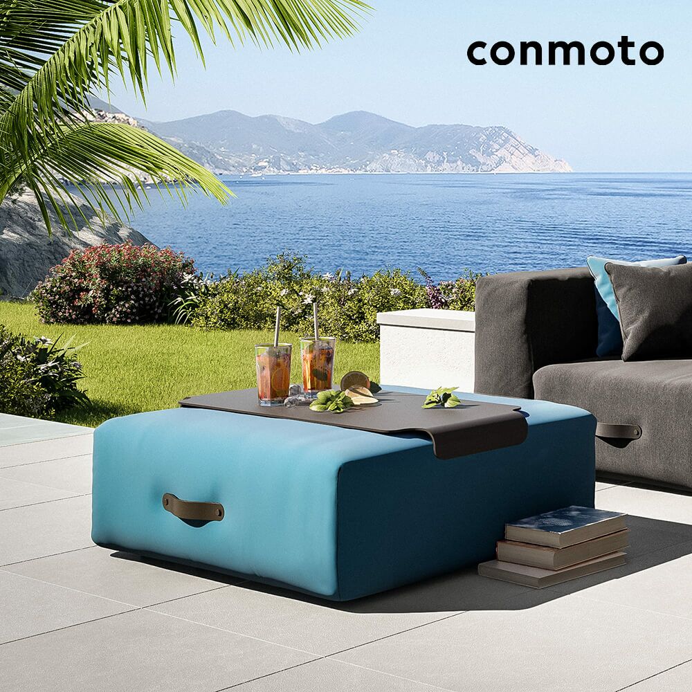  Moderner Garten Loungehocker Aus Sunbrella - Miami Hocker - Miami Hocker