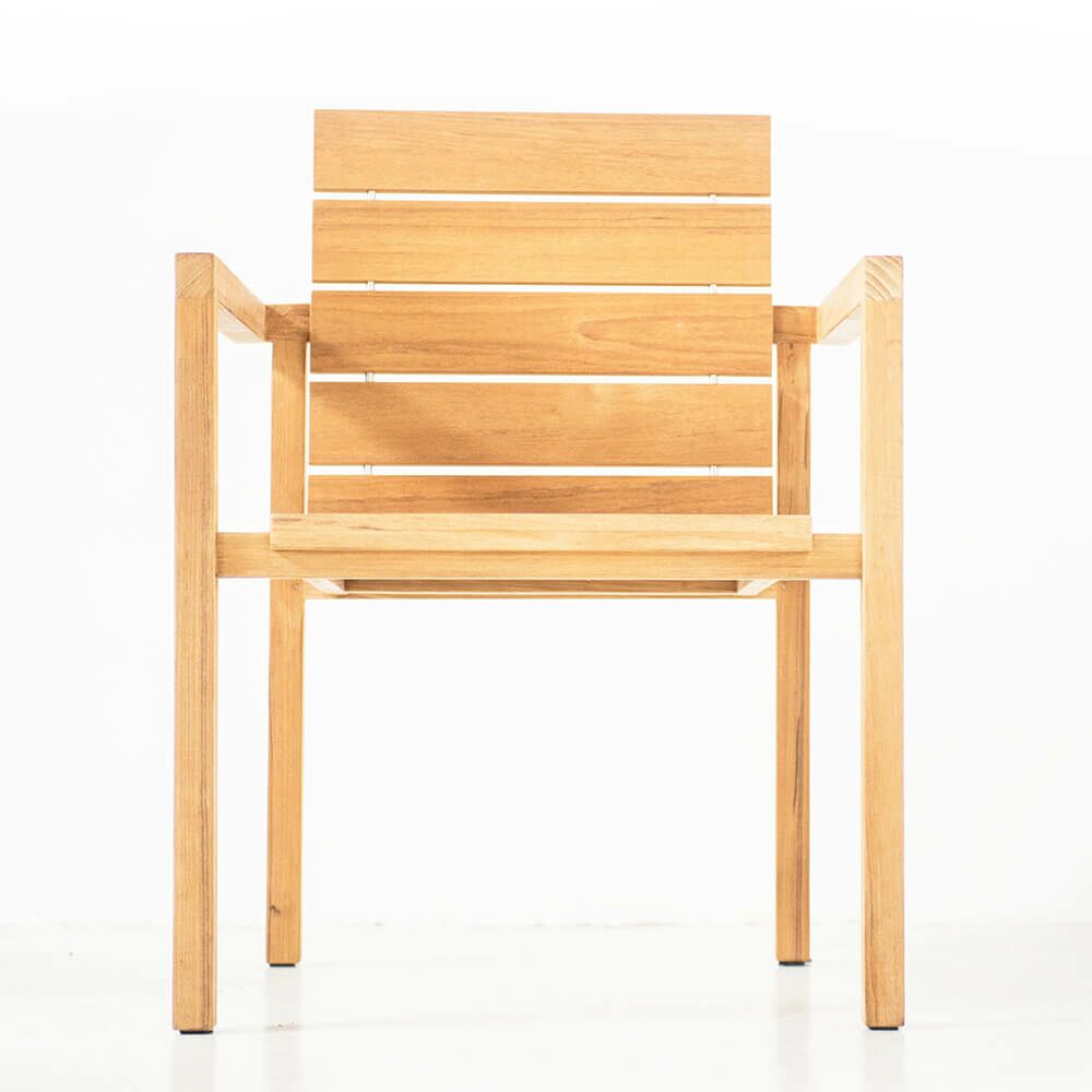  Moderner Garten Stapelstuhl Aus Teakholz - Lucy Stapelstuhl
