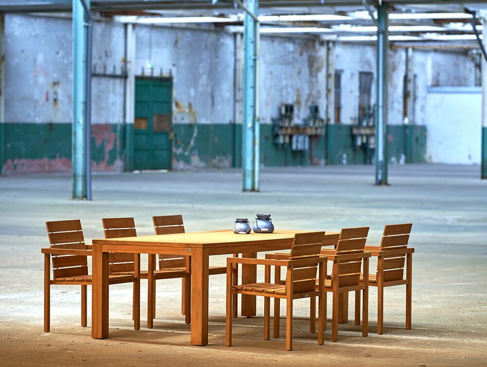  Moderner Garten Stapelstuhl Aus Teakholz - Lucy Stapelstuhl