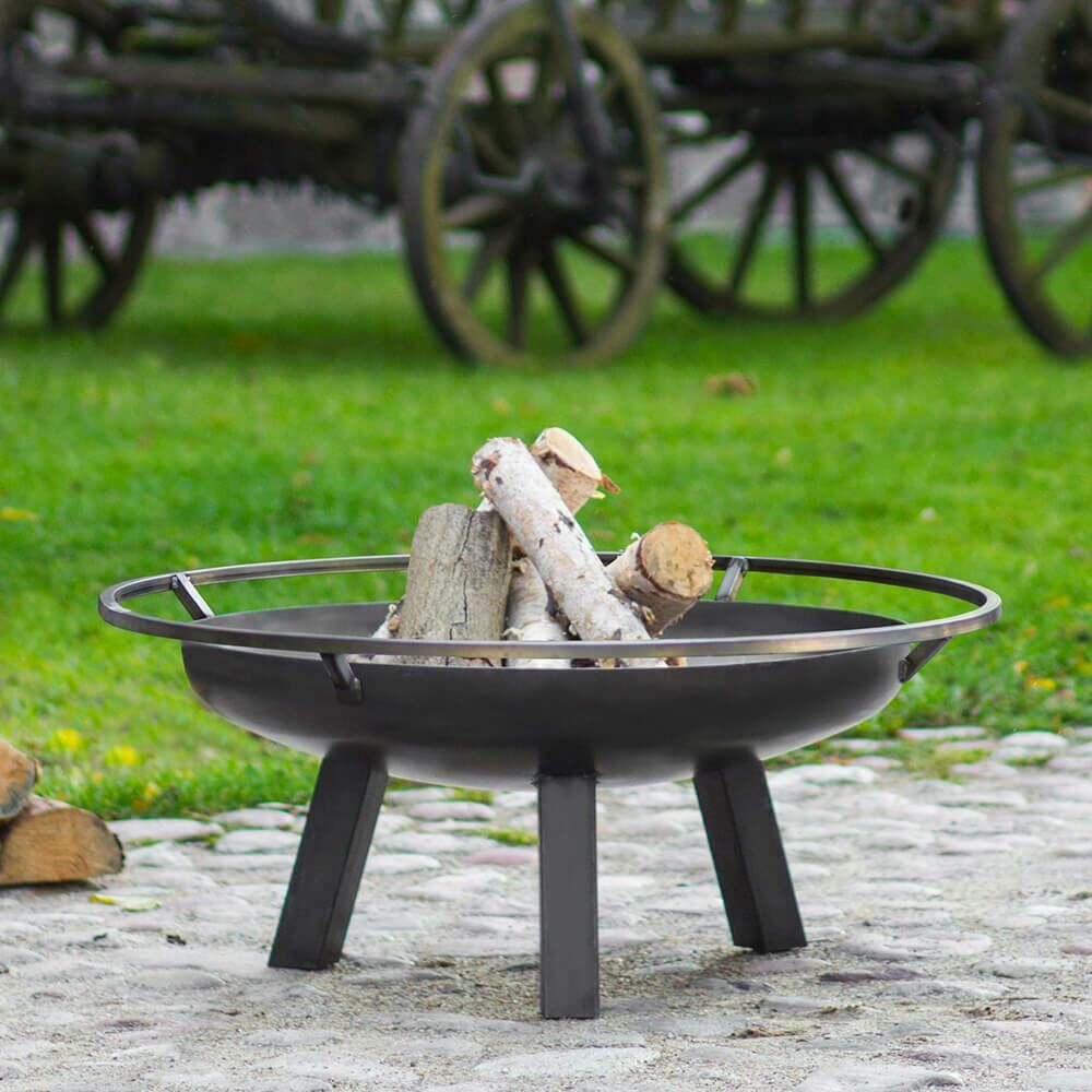  Moderner Gartengrill - Feuerschale Mit Ring Als Tragegriff - Stahl - Yros Gartengrill