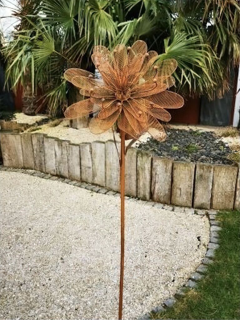  Moderner Gartenstecker Als Blume Aus Rost Metall - Escato