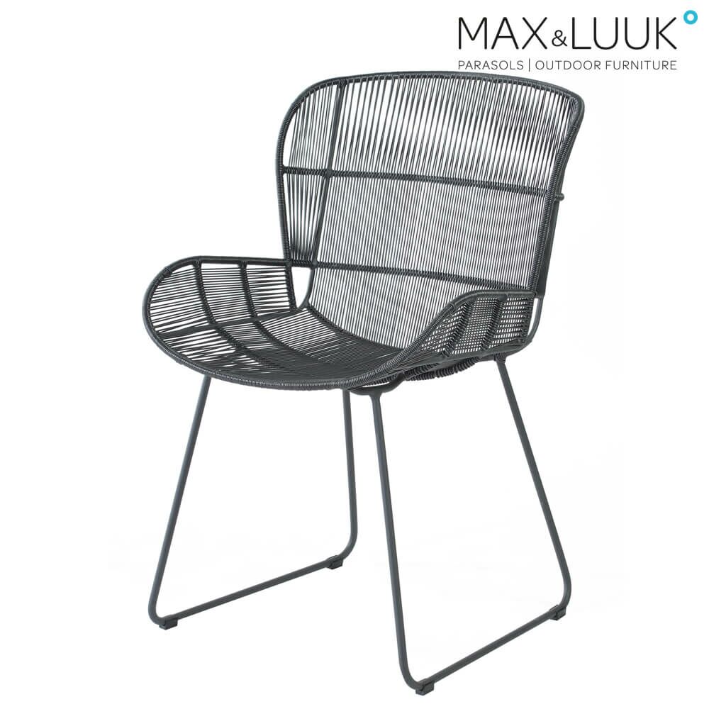  Moderner Gartenstuhl Aus Stahl & Kunststoff - Max&Luuk - Faye Gartenstuhl