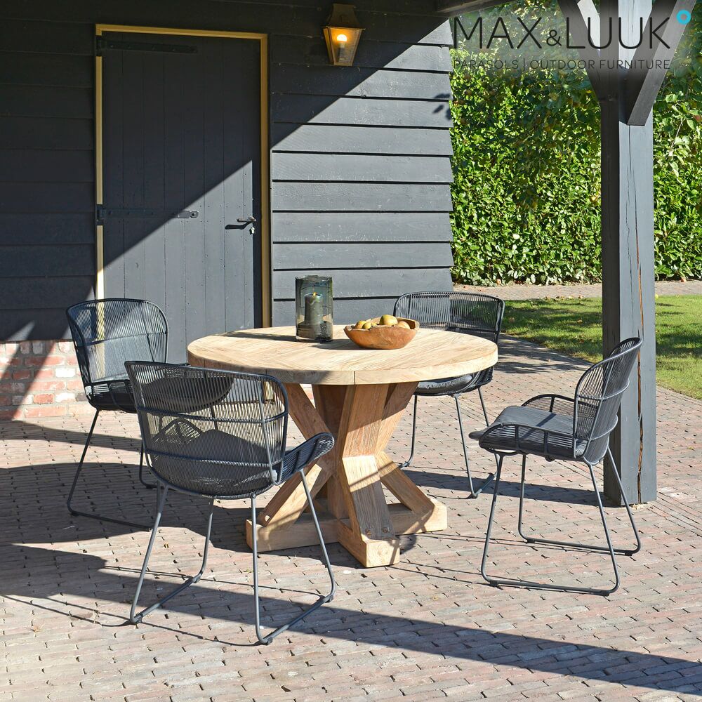  Moderner Gartenstuhl Aus Stahl & Kunststoff - Max&Luuk - Faye Gartenstuhl