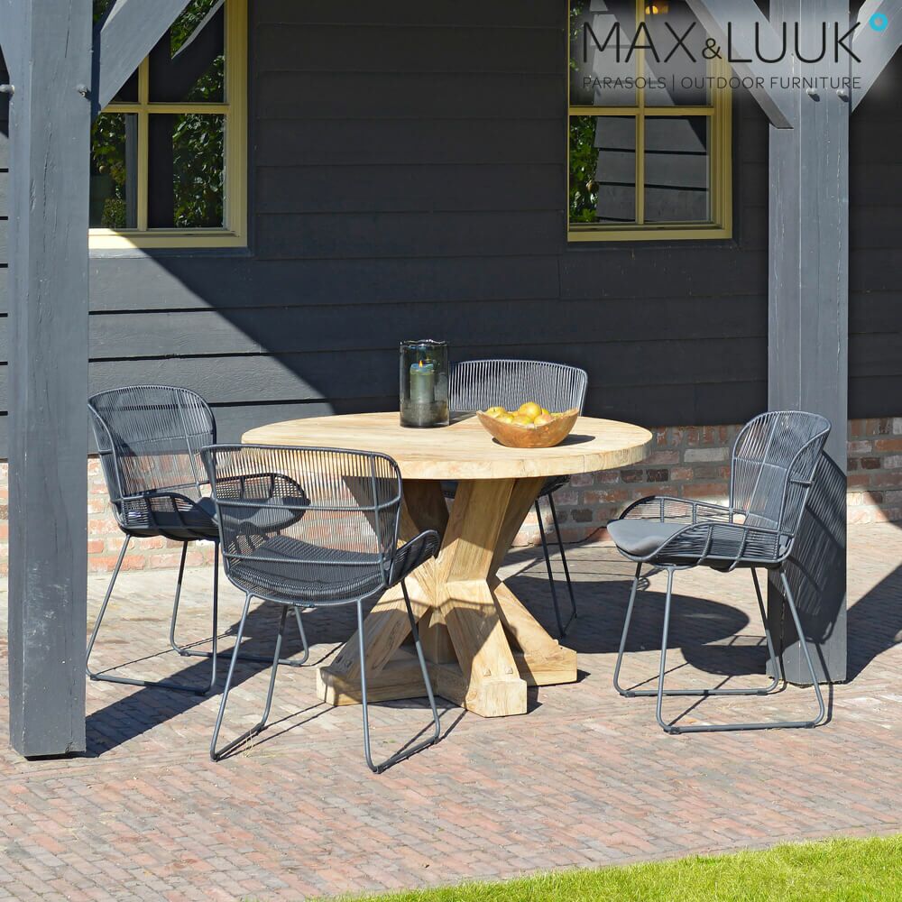  Moderner Gartenstuhl Aus Stahl & Kunststoff - Max&Luuk - Faye Gartenstuhl