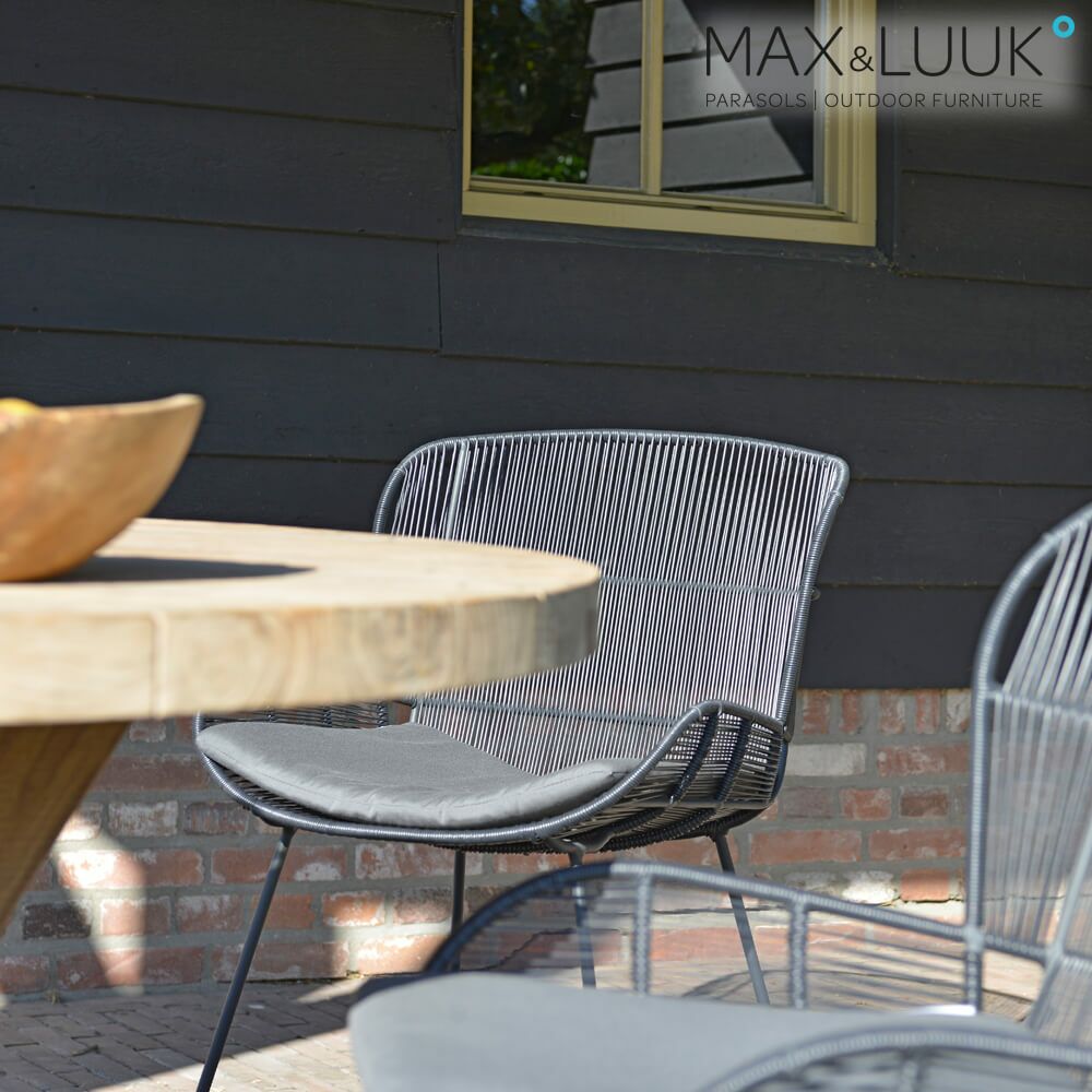  Moderner Gartenstuhl Aus Stahl & Kunststoff - Max&Luuk - Faye Gartenstuhl