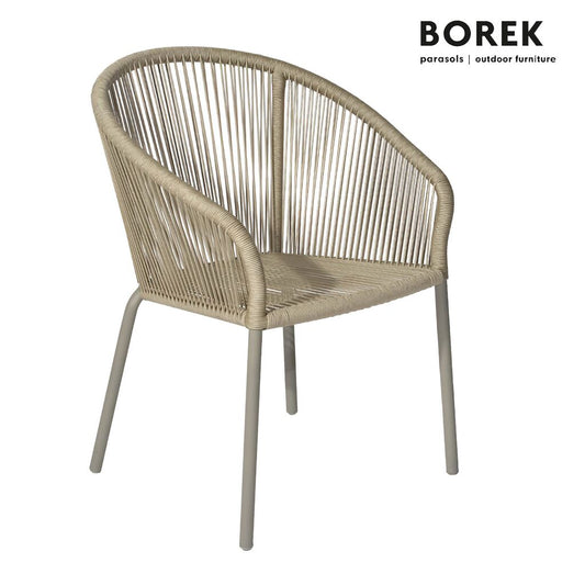  Moderner Gartenstuhl Von Borek - Aluminium - Beige - Colette Stuhl