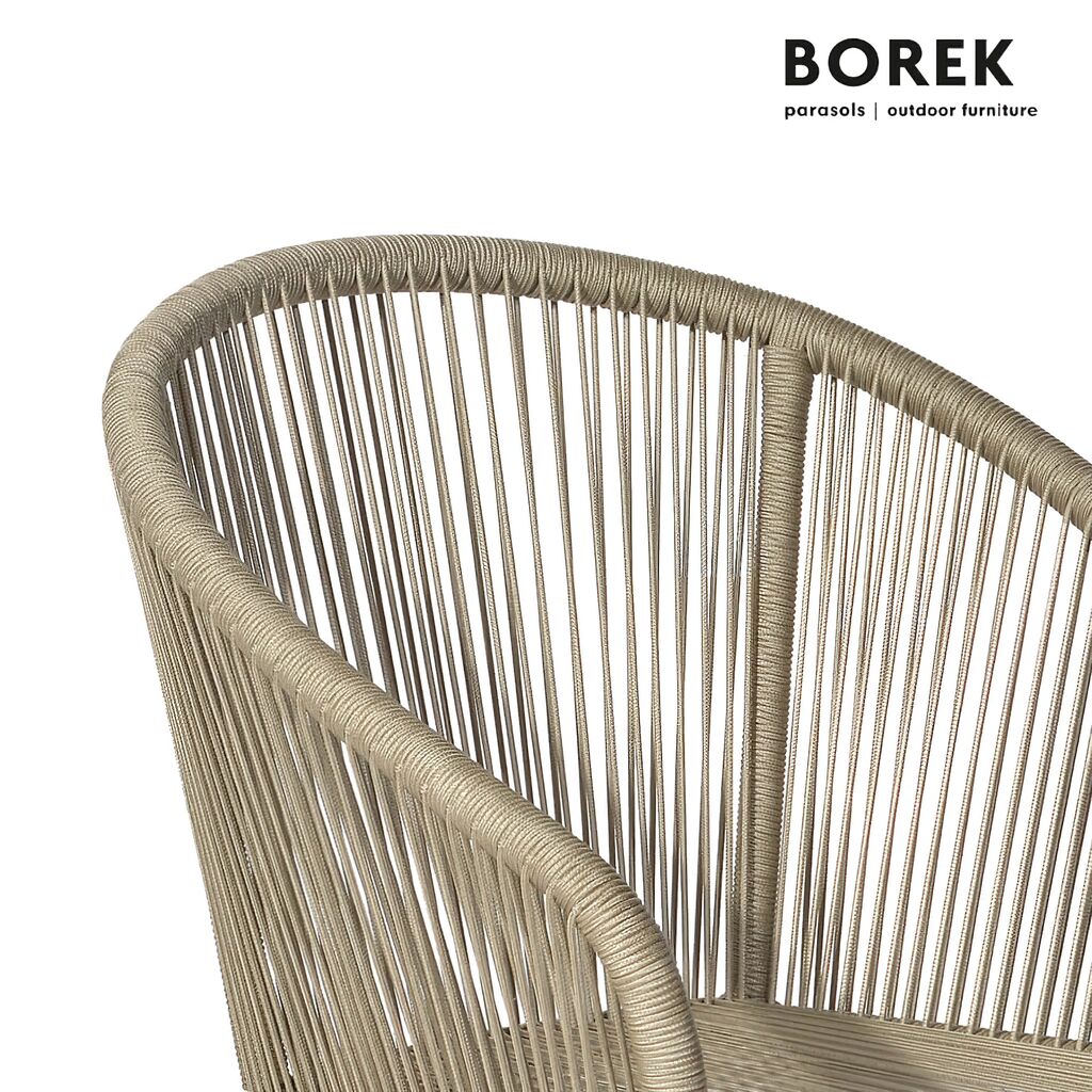  Moderner Gartenstuhl Von Borek - Aluminium - Beige - Colette Stuhl