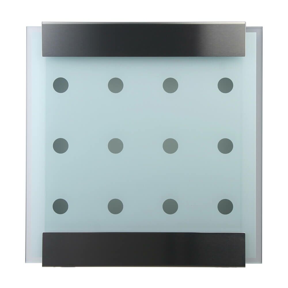  Moderner Glas & Edelstahl Briefkasten Mit Punkte Design - Poseidon