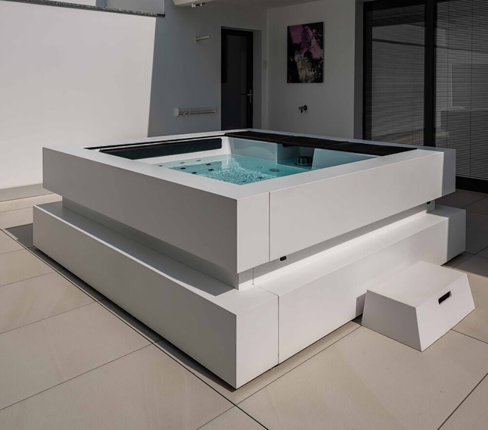  Moderner Luxus Whirlpool Mit 4 Plätzen Aus HPL Und Acryl - Onuris
