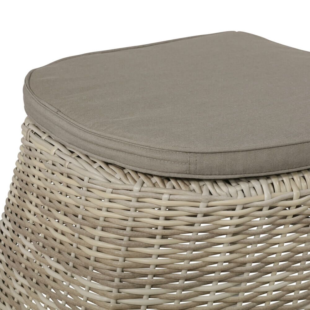  Moderner Outdoor-Hocker Aus Rattangeflecht - Gartenhocker Refi