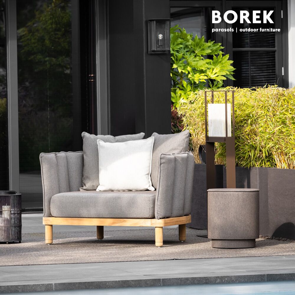  Moderner Sitzhocker Mit Outdoor Bezug Von Borek - Pflegeleicht & Wetterfest - Cusano Hocker