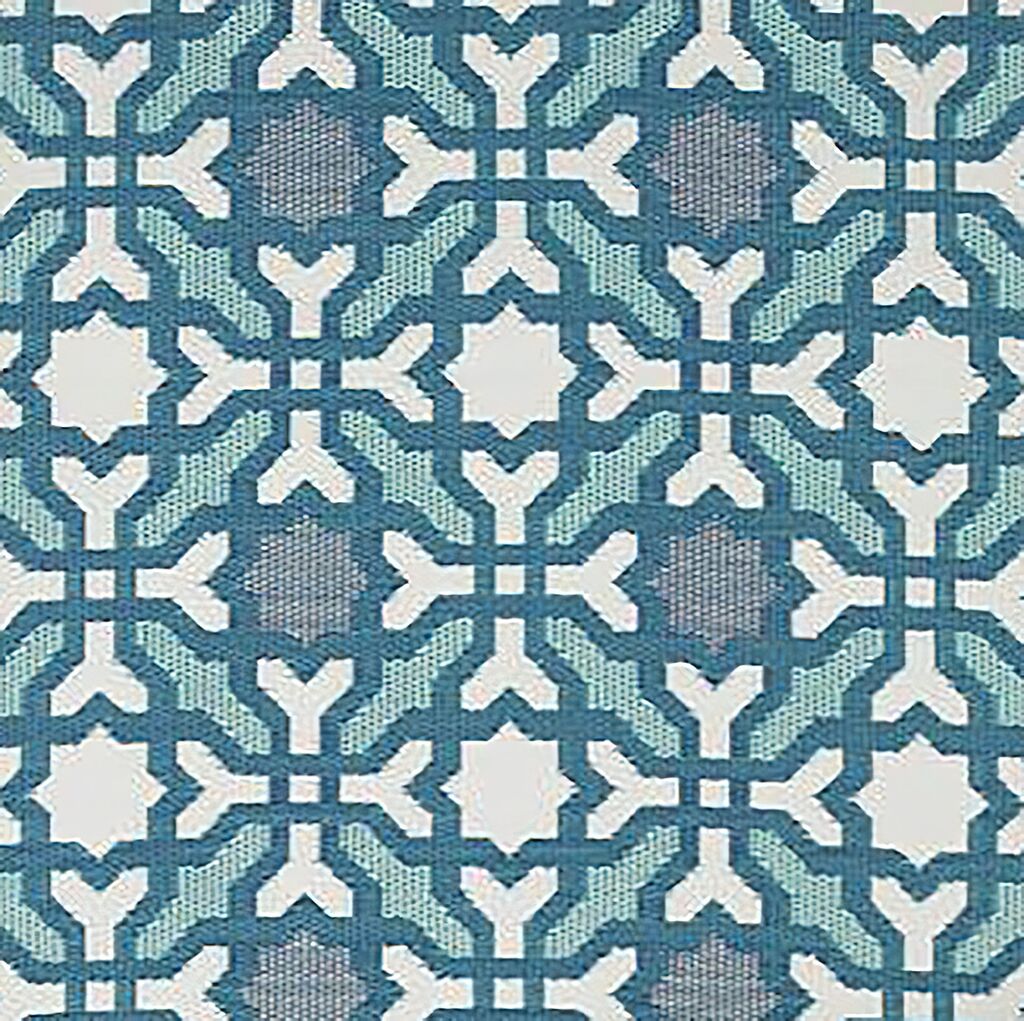  Moderner Und Wasserabweisender Orient Teppich Für Die Terrasse In Blau-türkis - Jalma