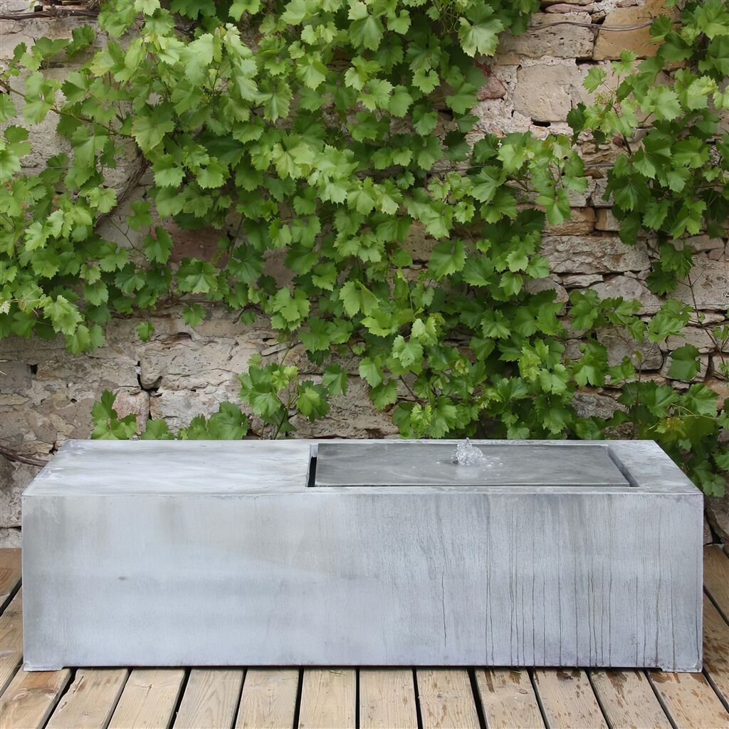 Moderner Zink Sitz Brunnen - Resto