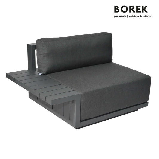  Modernes Garten Loungemodul - Borek - Aluminium - Inkl. Kissen - Murcia Sitzmodul Rechts